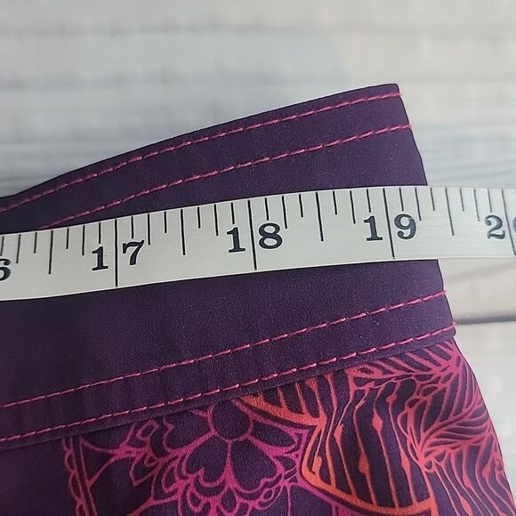 Prana Makenna Purple Board Shorts with Pink Accents Womens Size XL - Picture 10 of 12